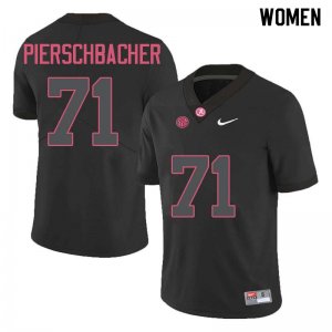NCAA Women's Alabama Crimson Tide #71 Ross Pierschbacher Stitched College Nike Authentic Black Football Jersey UD17Y45TH